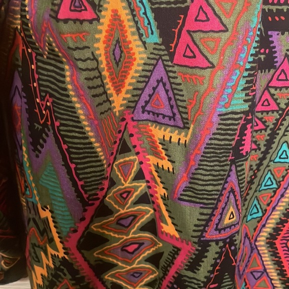 Lynn Davis 80’s retro Aztec print open front jacket - Picture 3 of 3